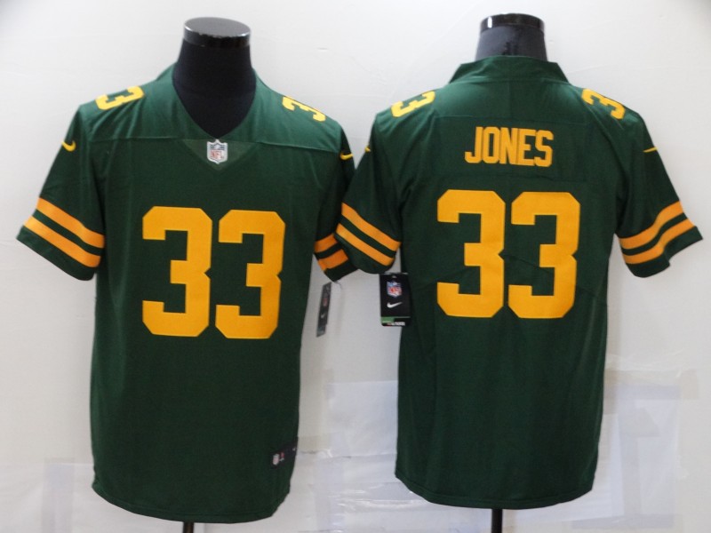 Men Green Bay Packers #33 Jones Green New Vapor Untouchable Limited Player 2021 Nike NFL Jersey->green bay packers->NFL Jersey